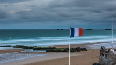 Arromanches Normandiya, altın Beach, dut b bir D-Day iniş sırasında kullanılan geçici limanının yapıldı