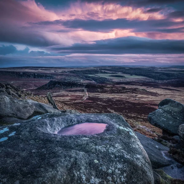 Sunset on Higger Tor — Stock Photo, Image