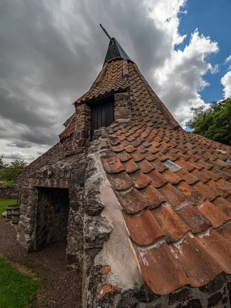 Preston Mill East Lothian Σκωτία Στρογγυλό Κτίριο Κλιβάνου Χρησιμοποιήθηκε Για — Φωτογραφία Αρχείου