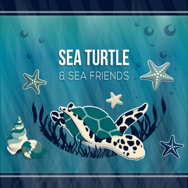 Deniz altında Akvaryum Arka Plan