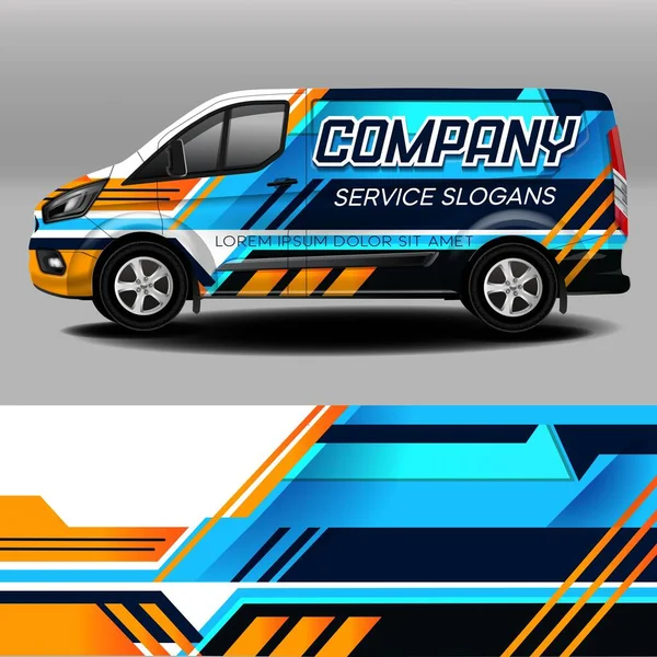 Vector Livery Van Design Autocolante Carro Desenvolvimento Design Carro Para — Vetor de Stock