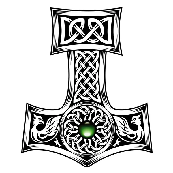 Σφυρί Του Thor Μεσαιωνικό Σύμβολο Βίκινγκ Royalty Free Διανύσματα Αρχείου