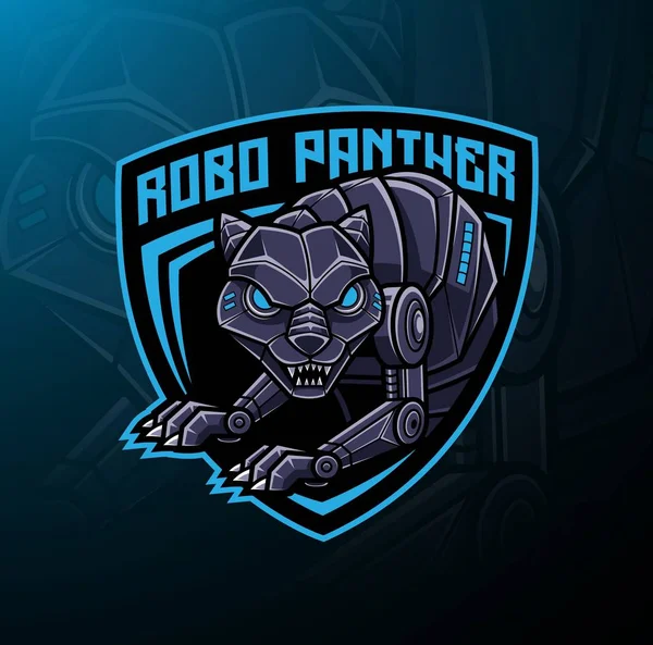 Дизайн Логотипа Робота Пантеры — стоковый вектор