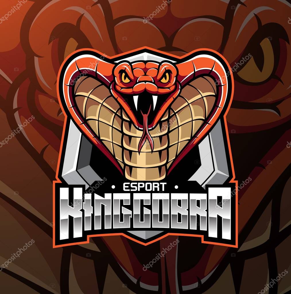 King Cobra head mascot logo design