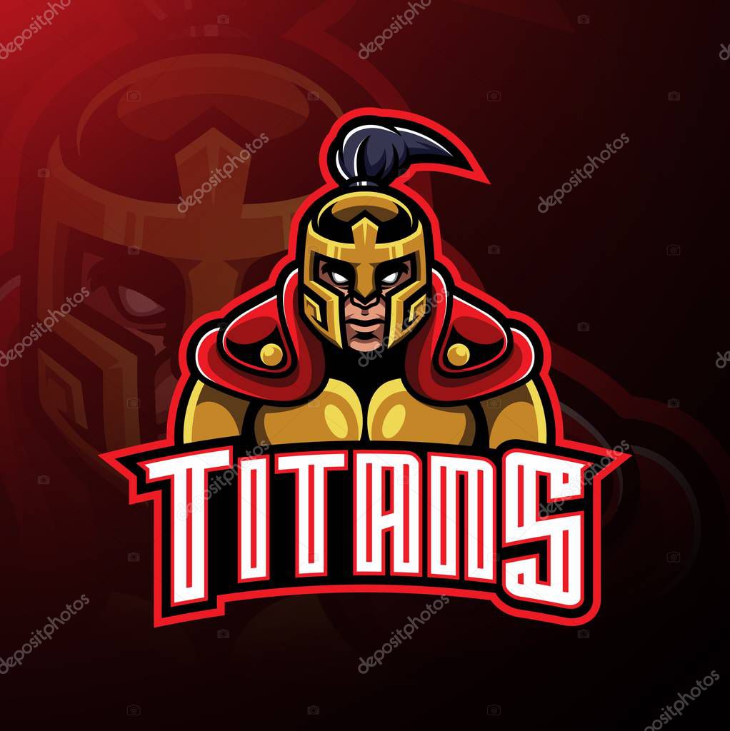 Titans warrior mascot logo design