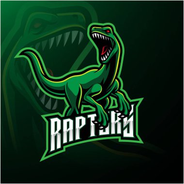 Raptor sport mascot logo design clipart