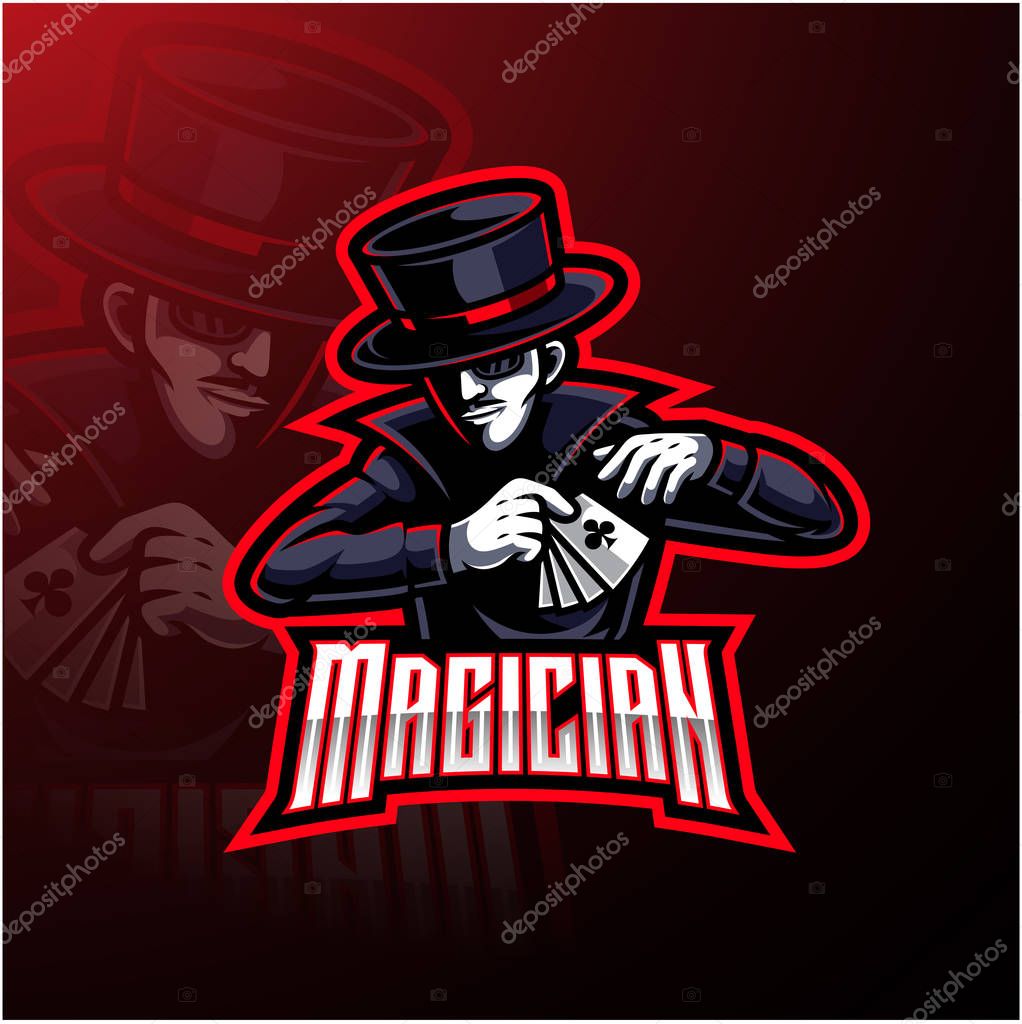 Magician esport mascot logo design