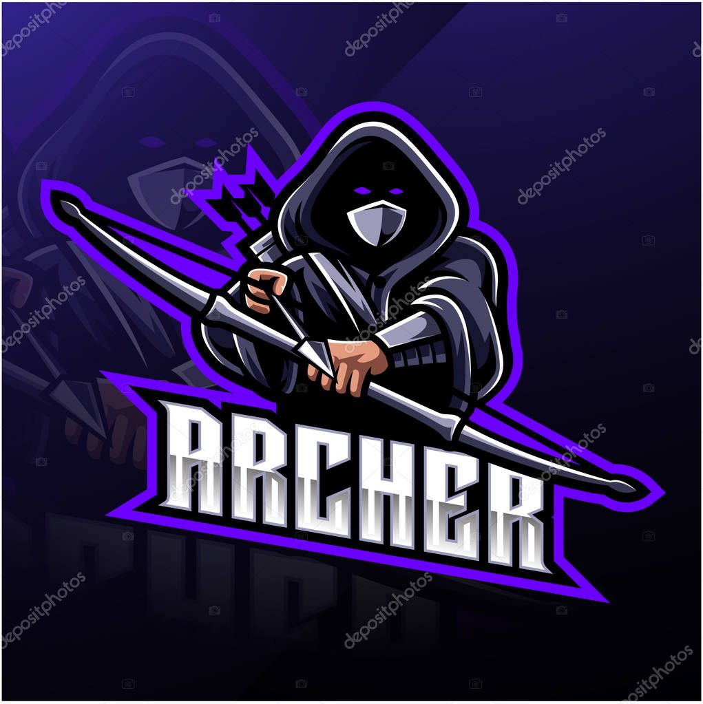 Archer sport mascot logo design