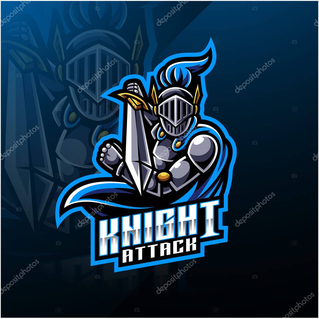 Knight sport mascot logo design