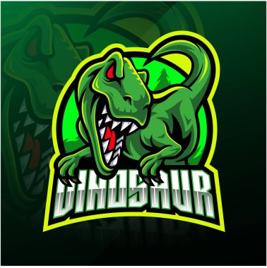 Dinozor spor maskotu logosu tasarımı