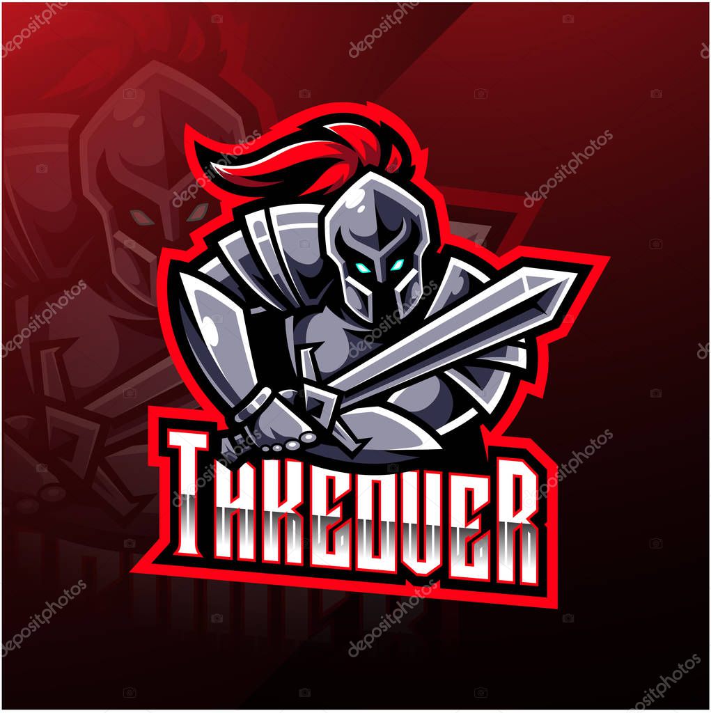 Knight sport mascot logo design