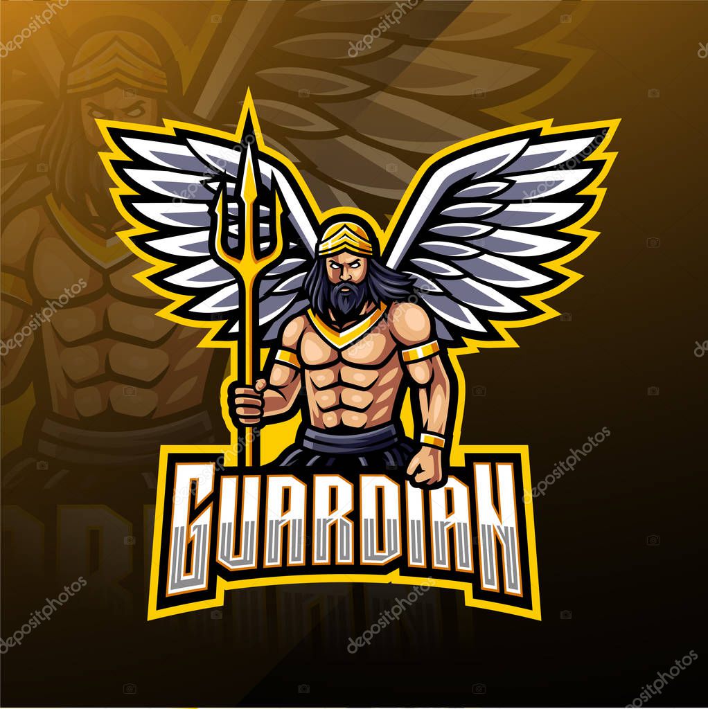 Guardian Angel mascot Logo design