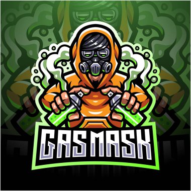 Gaz maskesi esport logosu tasarımı