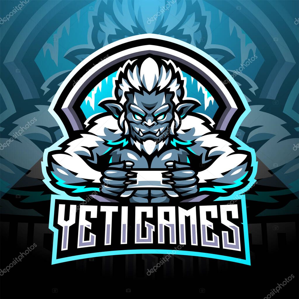 Yeti games esport mascot logo design
