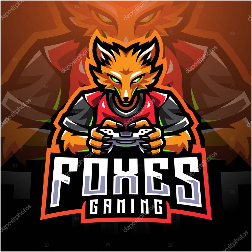Fox Gamer esport holding Game-pad Joystick