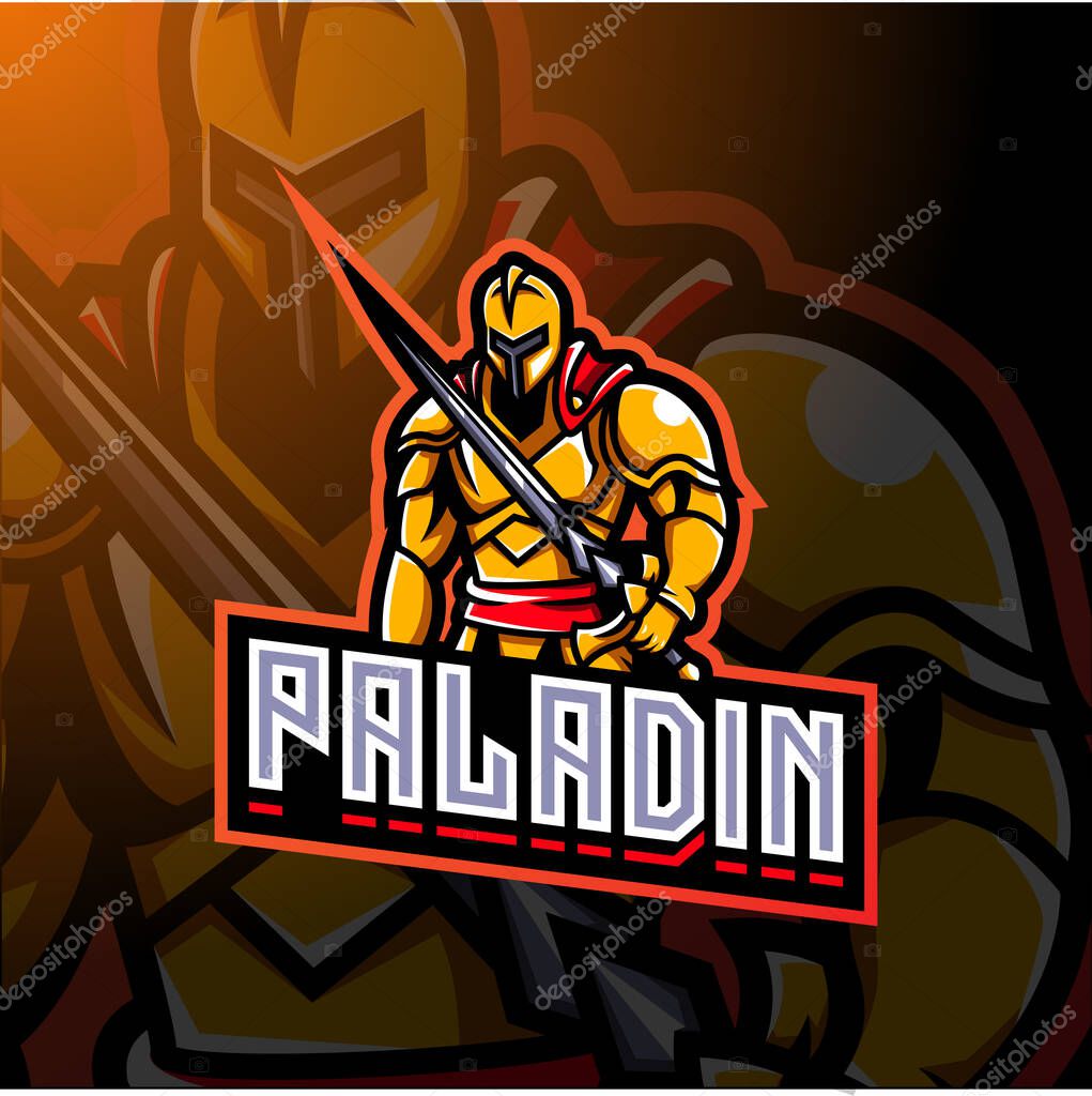 Paladin esport mascot logo design