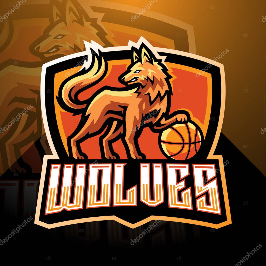 Wolves esport mascot logo