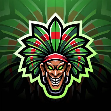 Kabile şefi Esport maskotu logosu