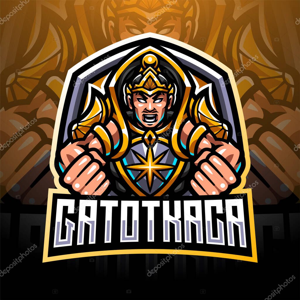 Gatotkaca esport mascot logo