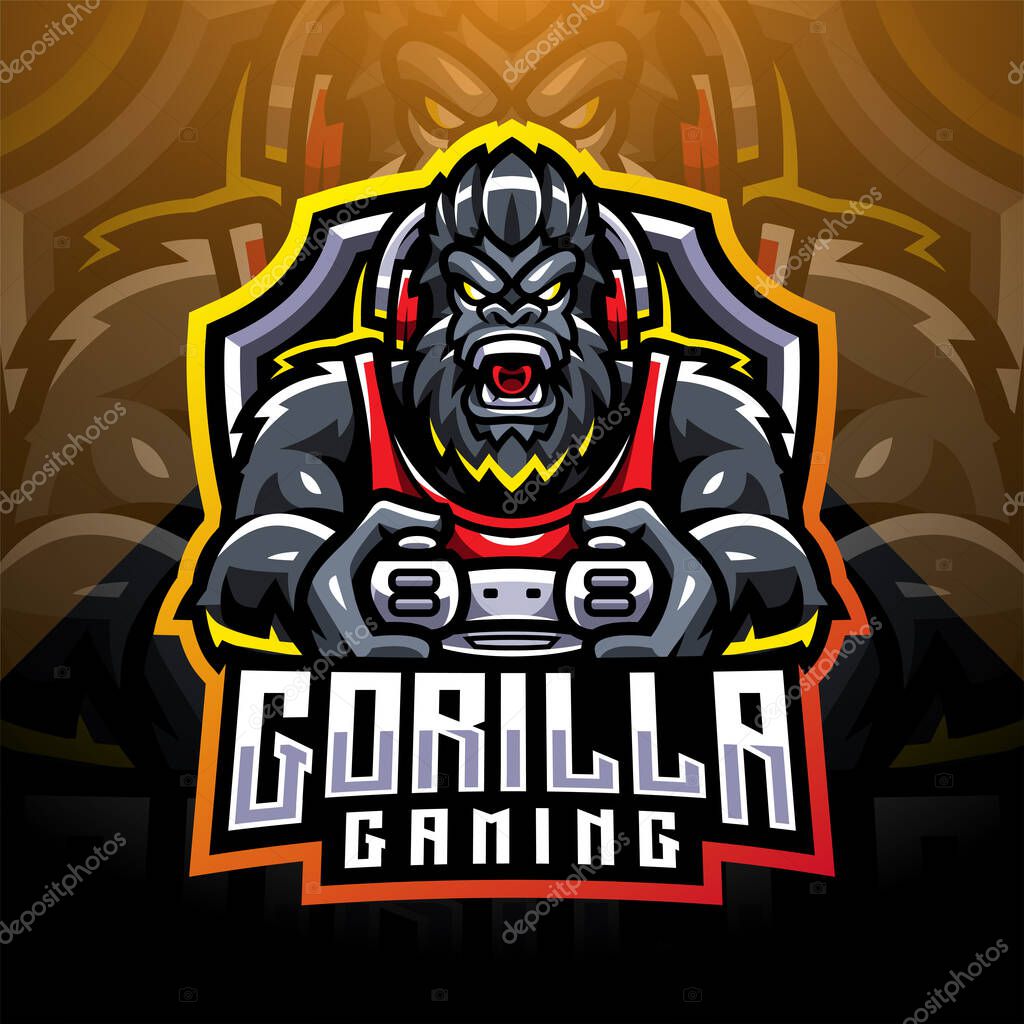 Gorilla gaming esport mascot logo