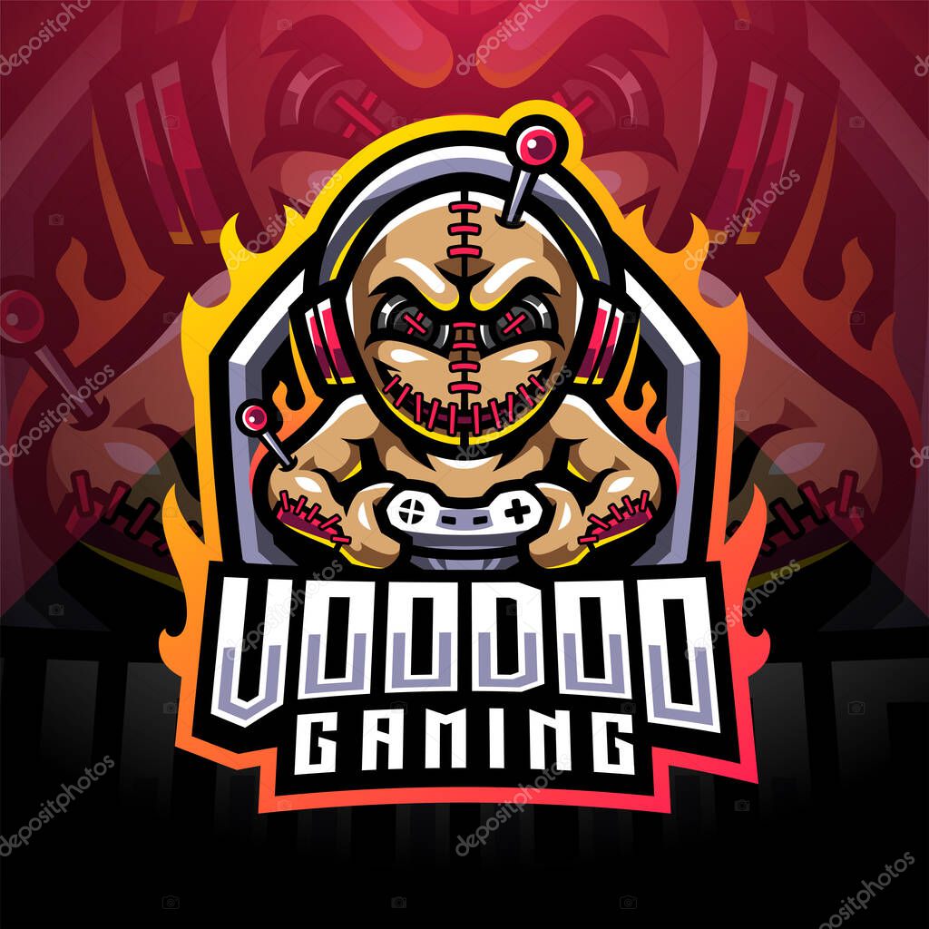 Voodoo gaming esport mascot logo