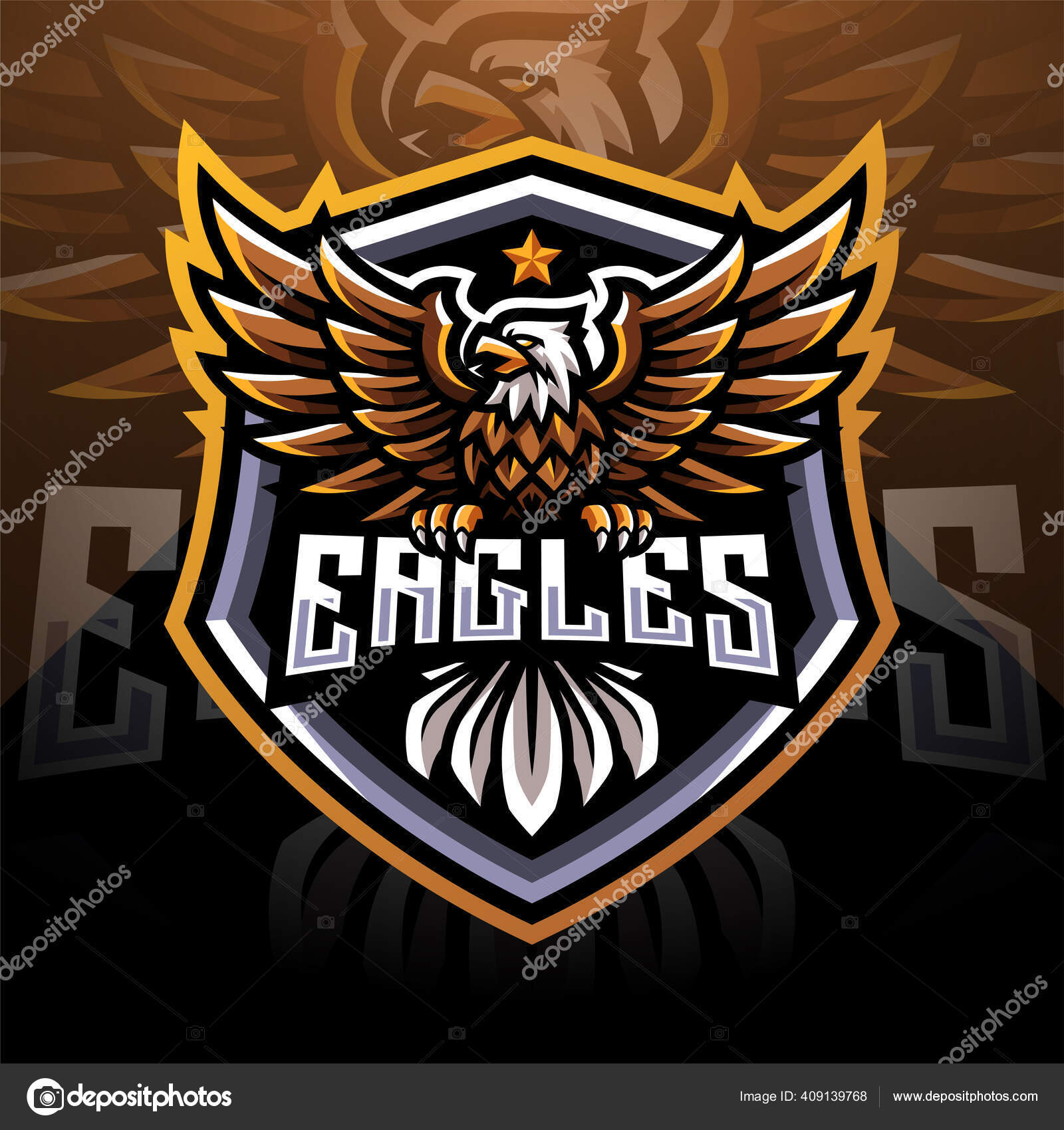 Eagle Esport Mascot Logo Vector Image By C Visink Vector Stock 409139768 https depositphotos com 409139768 stock illustration eagle esport mascot logo html