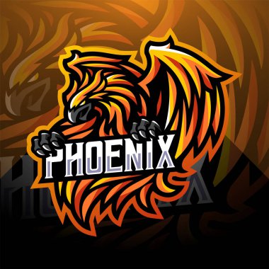 Phoenix esport maskot logosu tasarımı