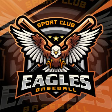 Eagles beyzbol esport maskot logosu tasarımı