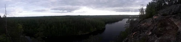 Приголомшливий Вид Гори Озера Саїмаа Фінляндія — стокове фото