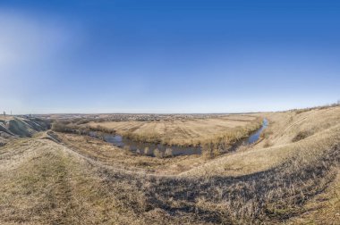 Volgograd mamamev barrow şehir manzaralı panorama