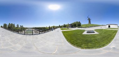 Volgograd mamamev barrow şehir manzaralı panorama