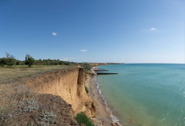 Karadeniz kıyısı Kırım, yaz, pelerin