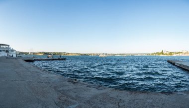 Sivastopol Kırım'daki körfez gezinti sinden panorama