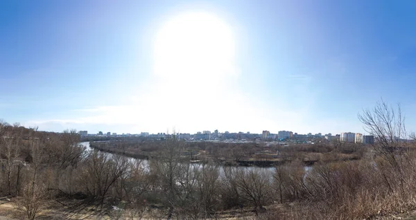 Panorama Com Vista Para Mamamev Barrow Cidade Volgograd — Fotografia de Stock