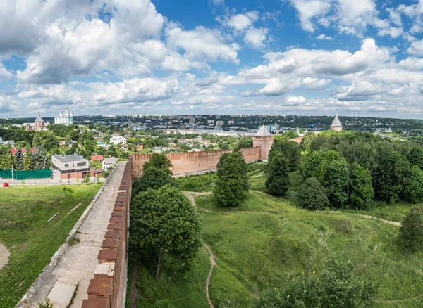 Vista Panorâmica Smolensk Parede Fortaleza — Fotografia de Stock