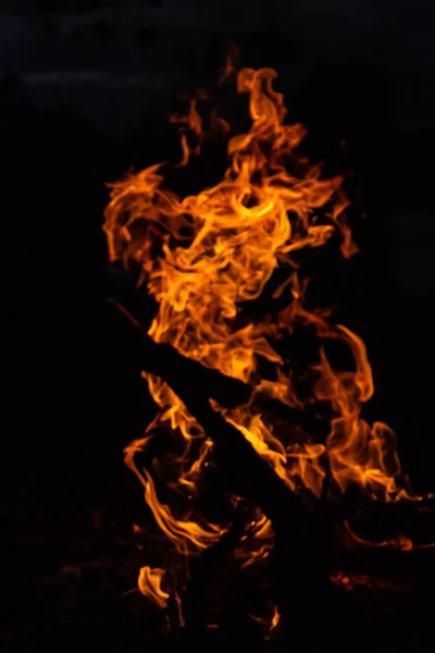 Вогонь Палає Темному Фоні Вогонь Малюнки Вогонь Танець Палаючий Вогонь — стокове фото