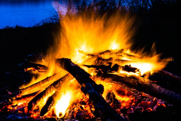 Brand Flammande Mörk Bakgrund Brand Ritningar Eld Dans Brinnande Eld — Stockfoto