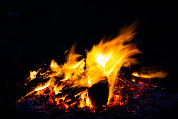 Brand Flammande Mörk Bakgrund Brand Ritningar Eld Dans Brinnande Eld — Stockfoto