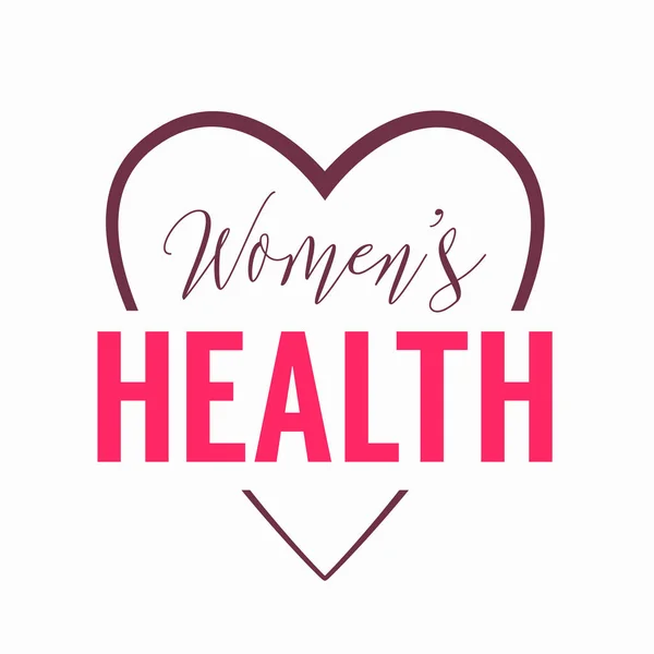 Логотип здоровья женщин изолирован на белом фоне — стоковый вектор
