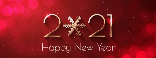 Happy New Year 2021 holiday vector text design — Stock Vector