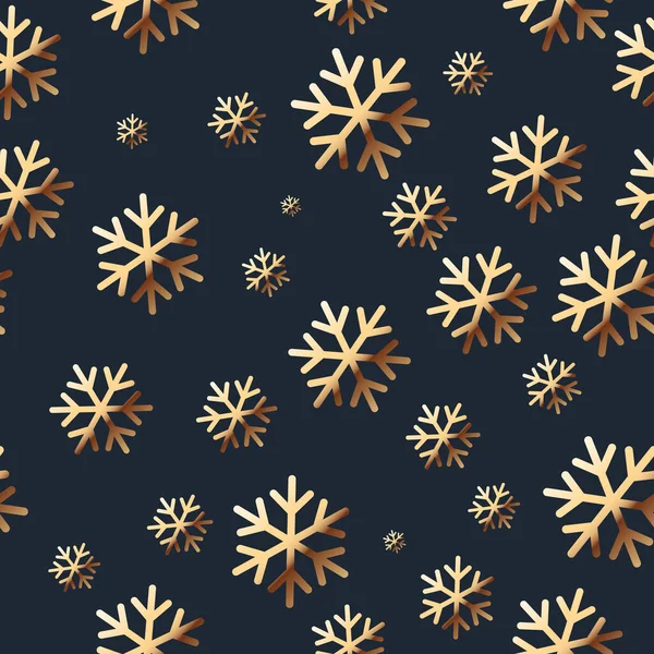 Snowflake christmas and new year seamless pattern — Stock Vector