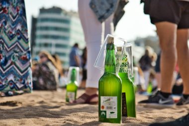 Gijon, İspanya; 23 Ağustos 2019: Gijon, Asturias'ta 9721 kişinin eski 