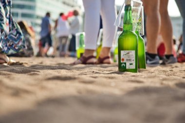 Gijon, İspanya; 23 Ağustos 2019: Gijon, Asturias'ta 9721 kişinin eski 