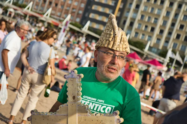 Gijon, İspanya; 23 Ağustos 2019: Gijon, Asturias'ta 9721 kişinin eski 