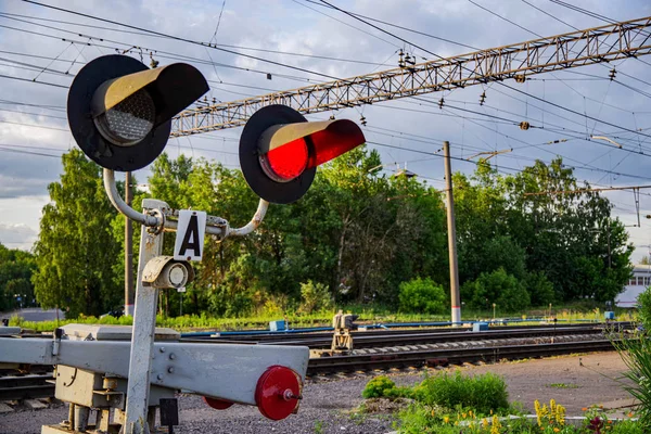 Semáforo ferroviario — Foto de Stock