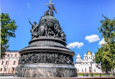 Anıt ve Aziz Sophia Katedrali Veliky Novgorod