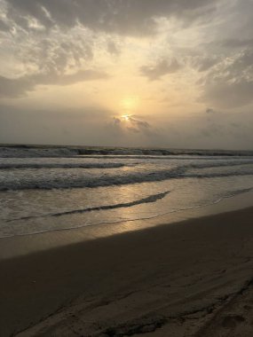 Goa günbatımı. Hindistan 2016 Mayıs 