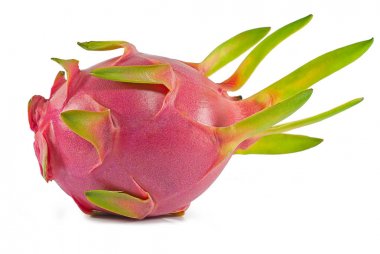 Ejderha meyvesi veya Pitaya meyvesi beyaz arkaplanda izole edilmiş.