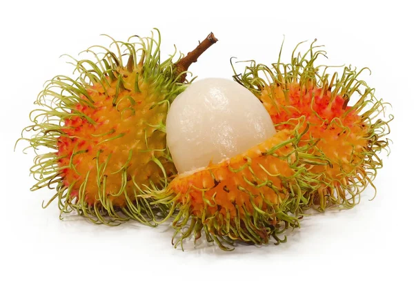 Rambutan Fruit Isolated White Background — Stock Photo, Image