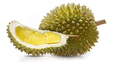 durian meyvesi beyaz arkaplanda izole